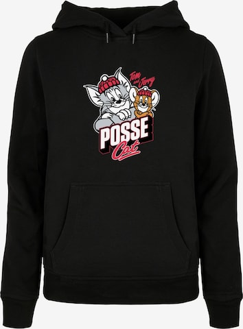 ABSOLUTE CULT Sweatshirt 'Tom and Jerry - Posse Cat' in Zwart: voorkant