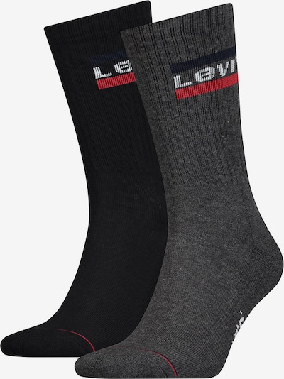 Kojinės iš LEVI'S, spalva – tamsiai pilka / raudona / juoda / balta, Prekių apžvalga