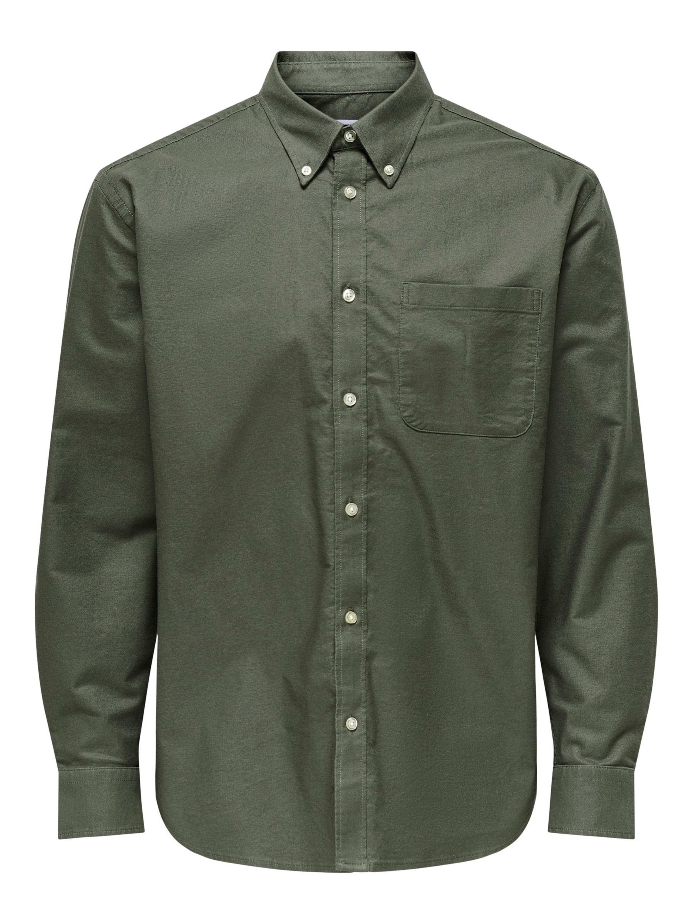 Only & Sons Hemd 'ONSOXFORD' in Grün: Vorderseite
