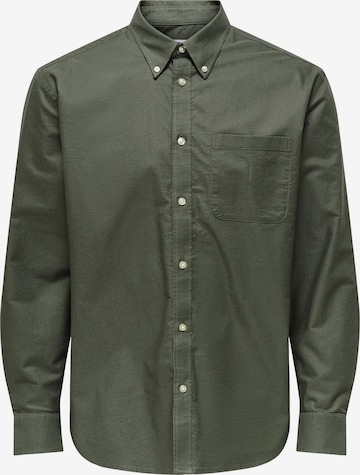 Only & Sons Hemd 'ONSOXFORD' in Grün: Vorderseite