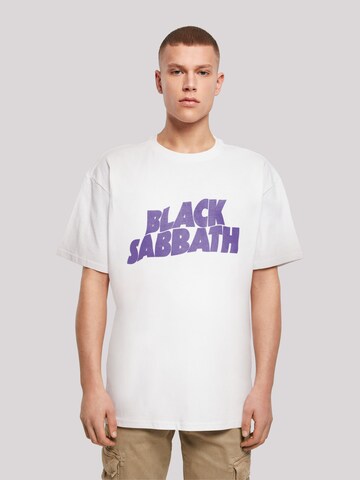 F4NT4STIC Shirt 'Black Sabbath' in Wit: voorkant