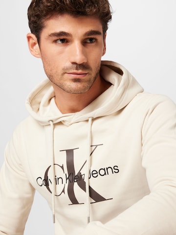 Calvin Klein Jeans Mikina 'Essentials' – bílá