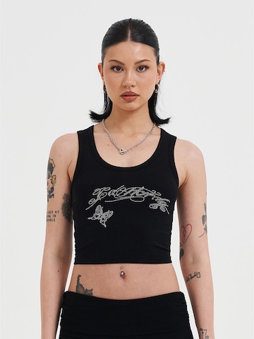 Ed Hardy Shirt in Schwarz: Vorderseite