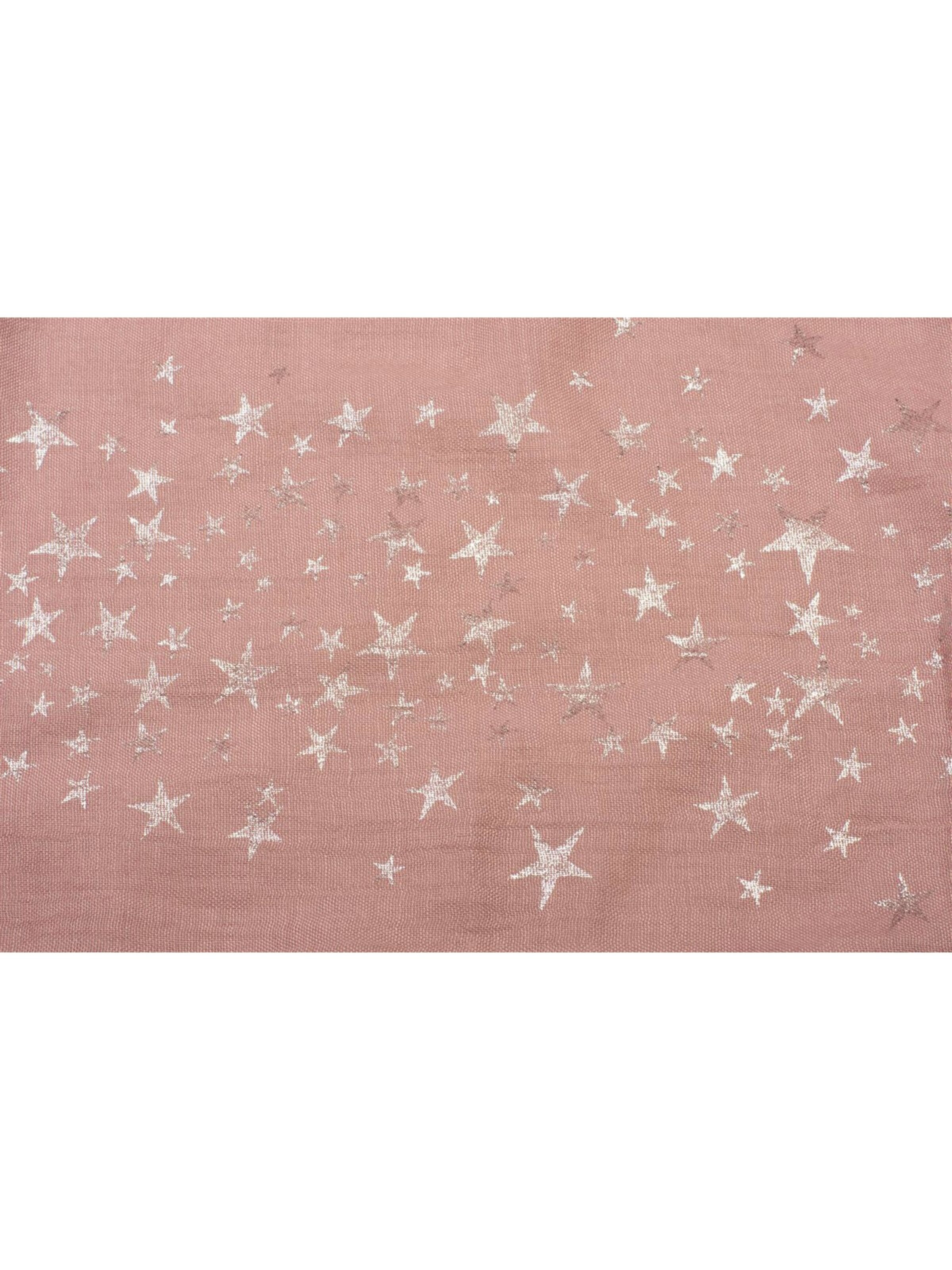 styleBREAKER Loop scarf 'Loop Schal mit Metallic Sterne Print' in Pink
