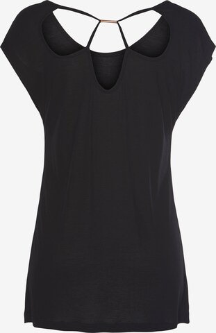 LASCANA Shirt in Schwarz