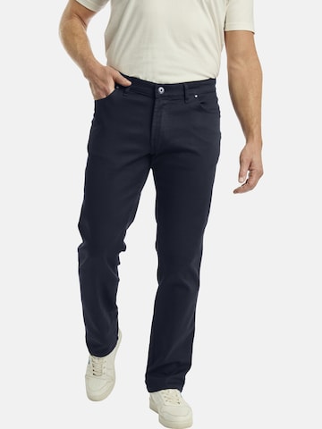 Jan Vanderstorm Loosefit Broek ' Sieghart ' in Blauw: voorkant