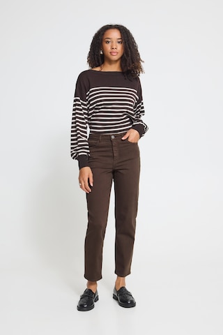 ICHI regular Jeans 'ZIGGY' i brun