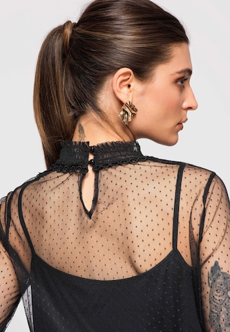 Ombre Blouse in Zwart