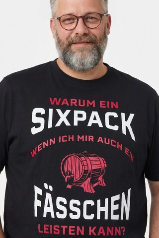 Men Plus Shirt in Schwarz