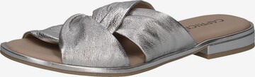 CAPRICE Mules in Silver: front