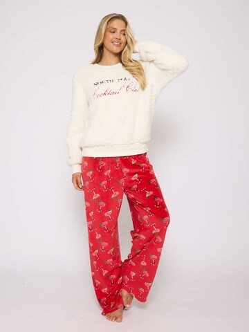 Loungeable Pajama 'Cocktail Club' in White: front