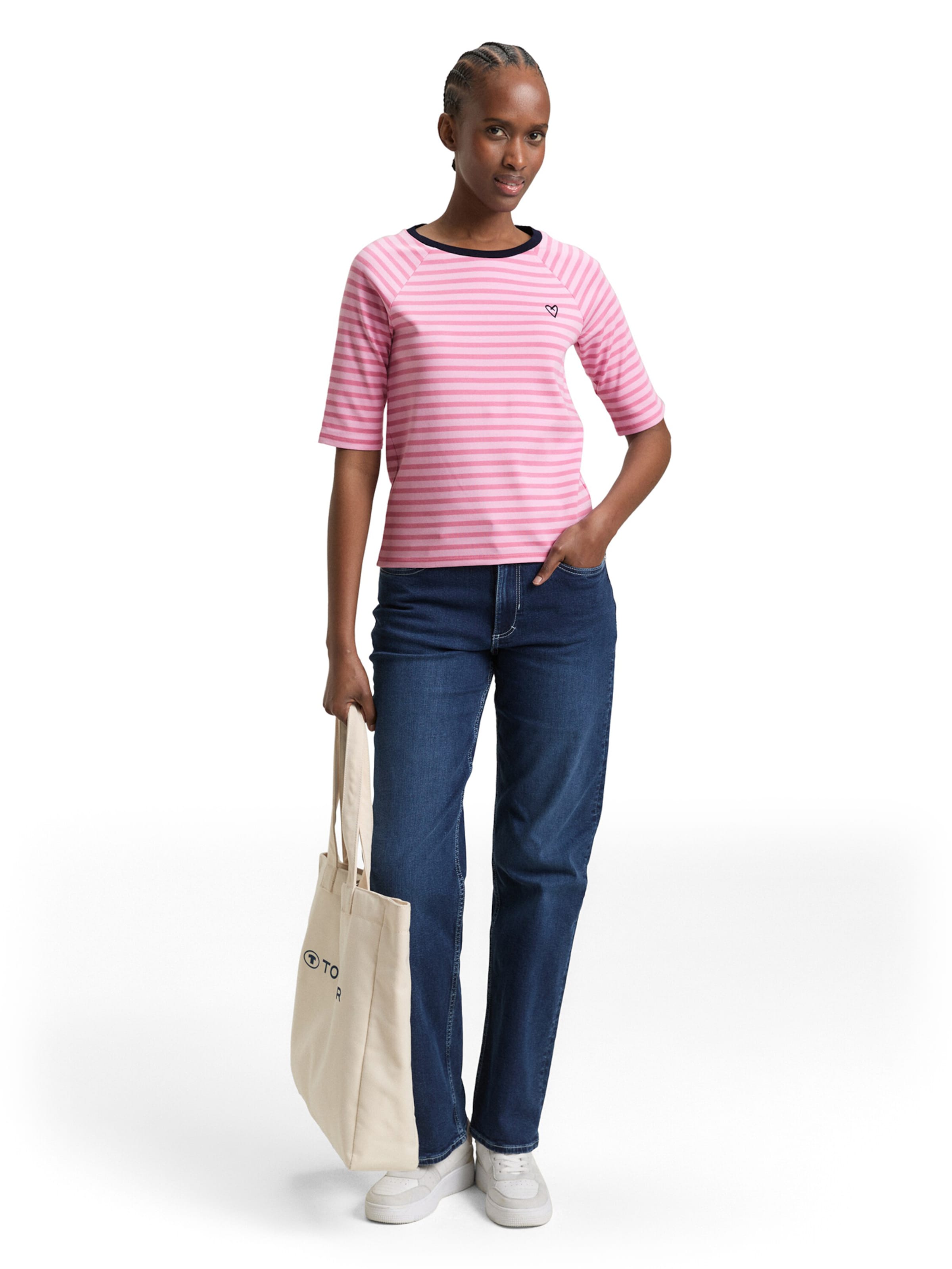 TOM TAILOR DENIM Μπλουζάκι σε ροζ