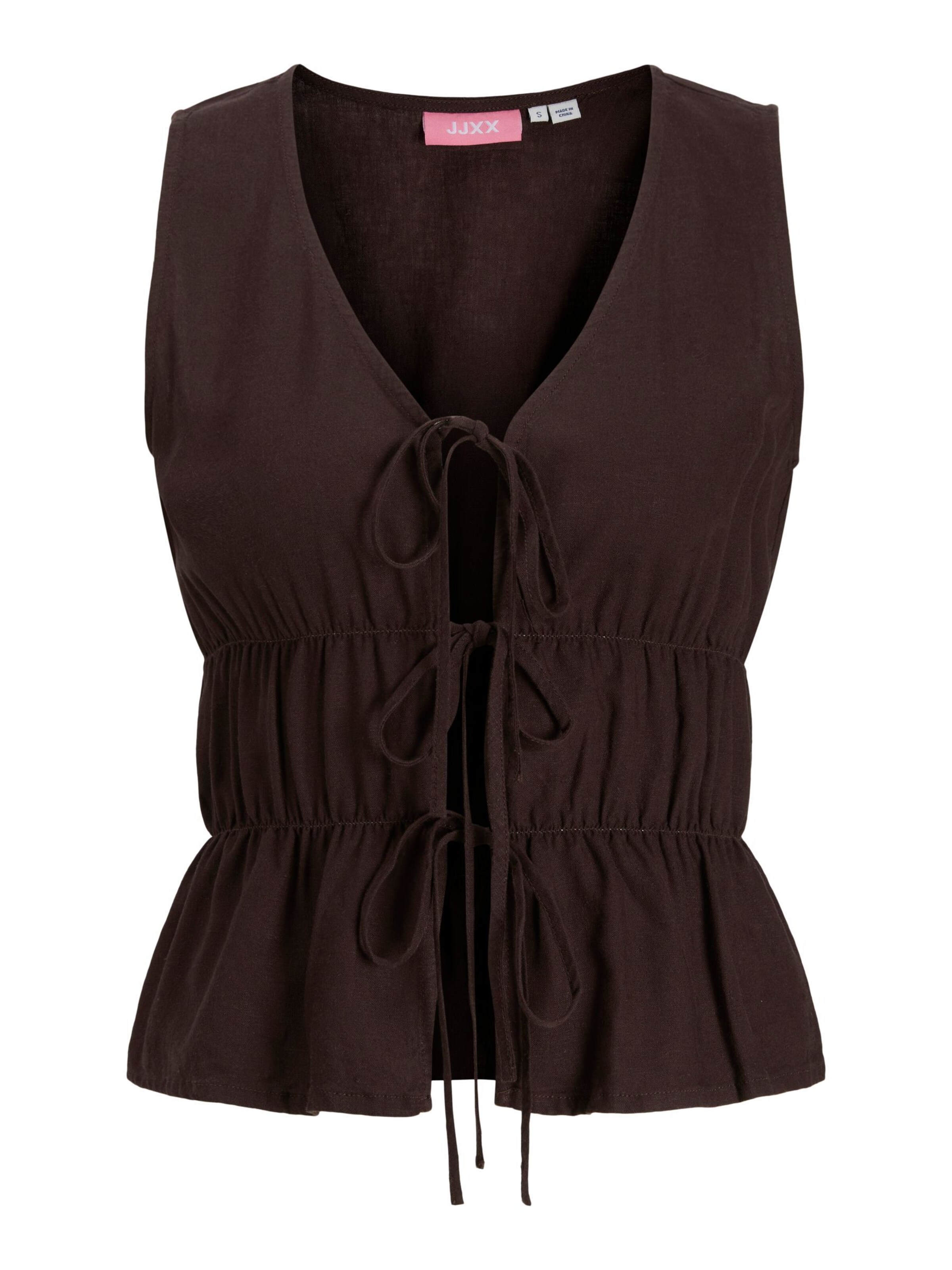 JJXX Blusentop 'JXALMIRA' in Braun: Vorderseite