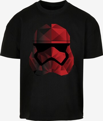 F4NT4STIC Shirt 'Star Wars The Last Jedi Cubist Stormtrooper Helm' in Zwart: voorkant