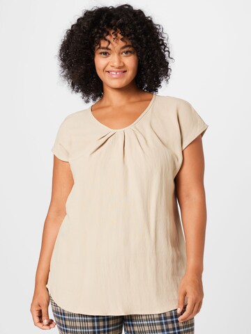 Zizzi Bluse 'VMACY' in Beige: predná strana