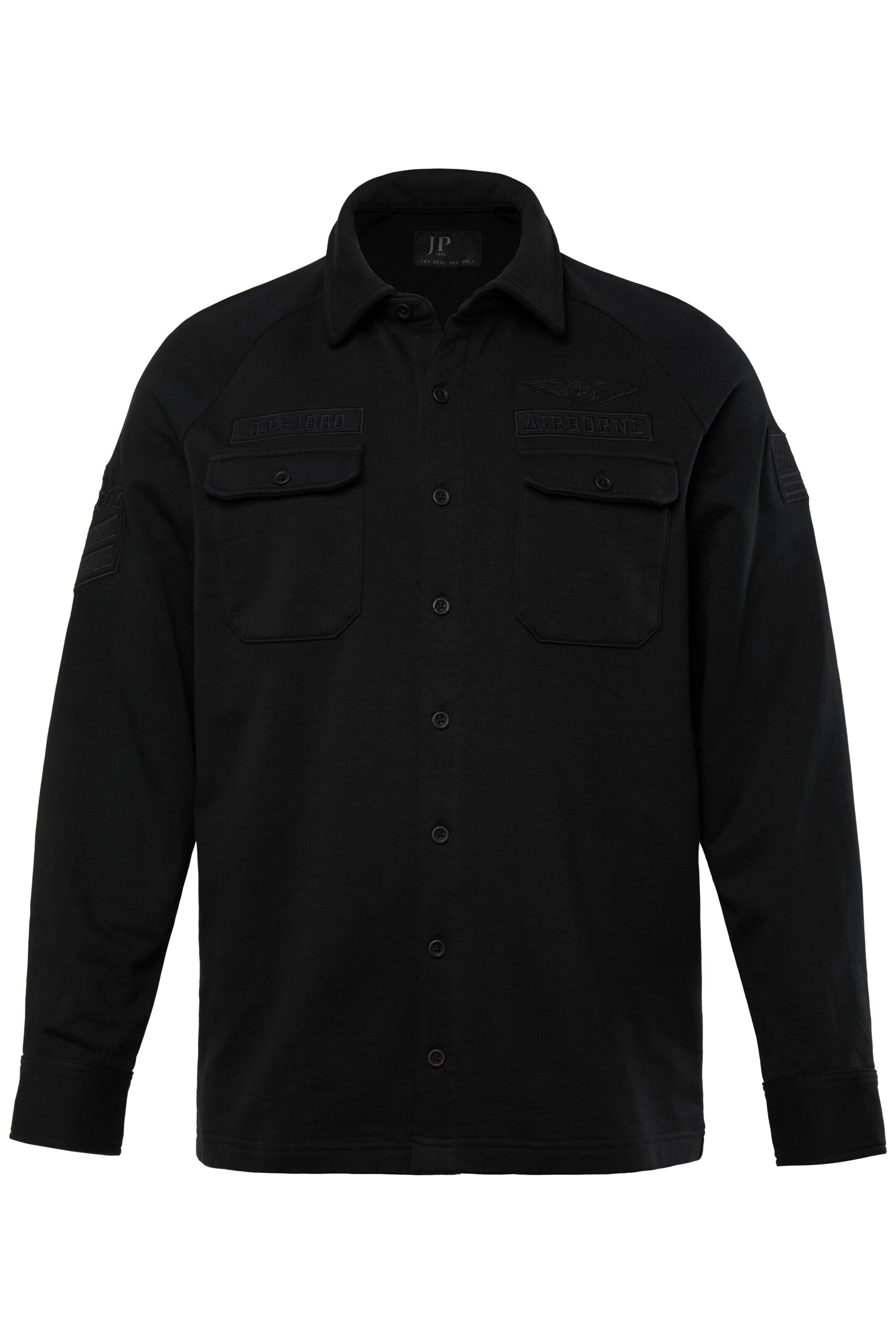 JP1880 Comfort Fit Hemd in Schwarz: Vorderseite