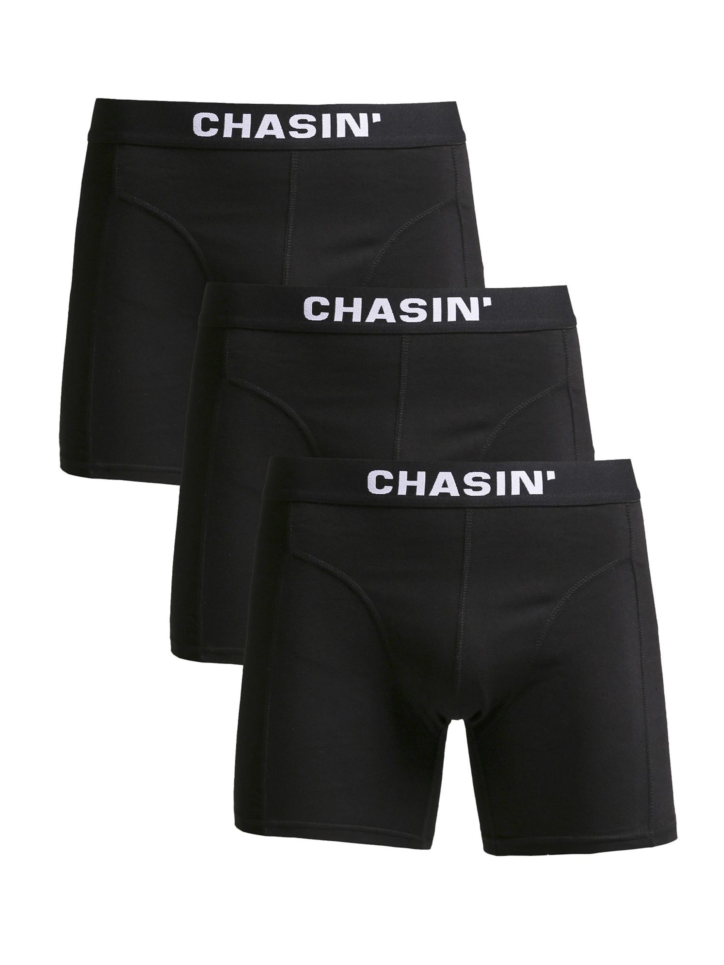 CHASIN' Boxershorts 'Thrice BBB' in Schwarz: Vorderseite