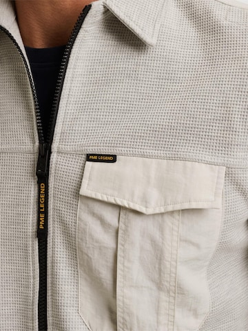 PME Legend - Camiseta 'Shirt jacket with waffle texture' en gris
