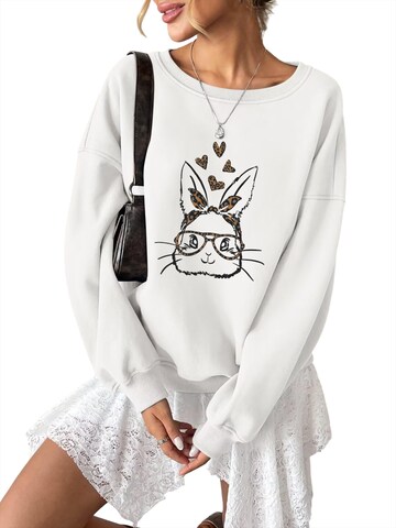 GORHEY Sweatshirt in Weiß: Vorderseite