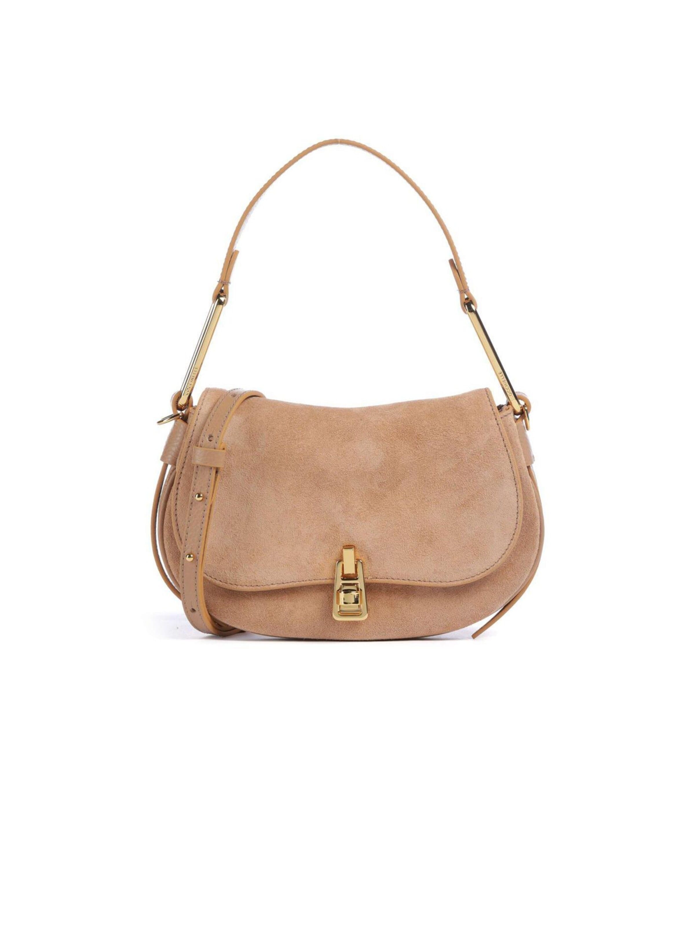 Coccinelle Shoulder Bag in Beige: front
