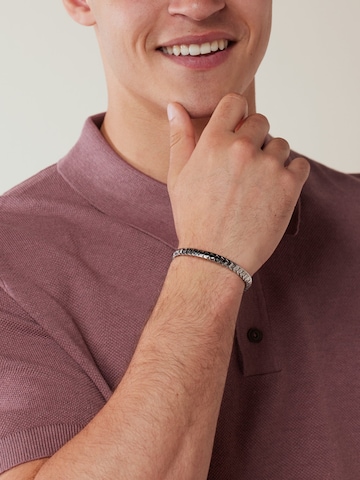 Lucardi Armband 'Statement' in Silber: Vorderseite