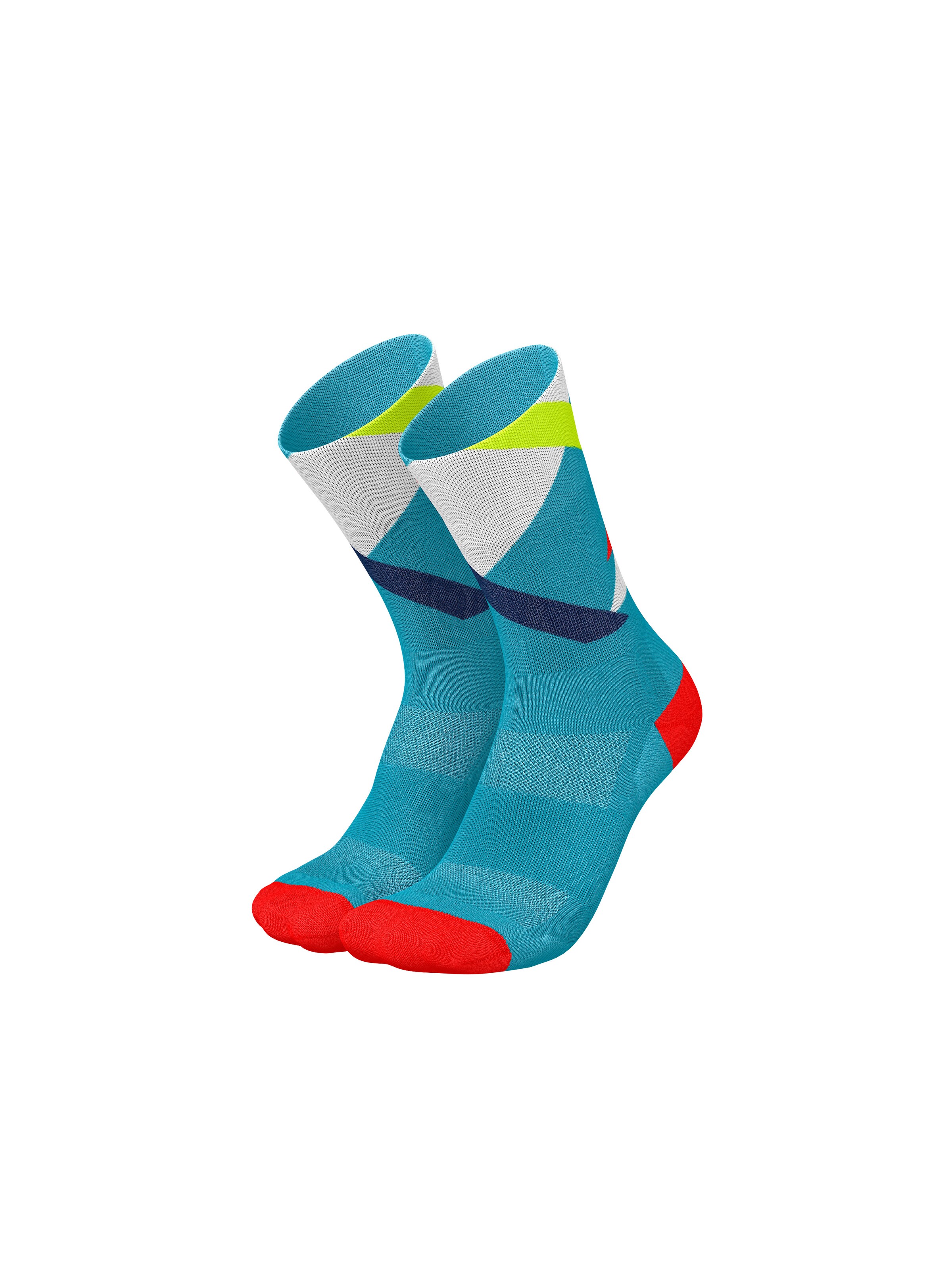 INCYLENCE Athletic Socks 'STRIKES' in Blue: front