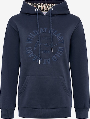 Zwillingsherz Sweatshirt 'WILD AT HEART' in Blauw: voorkant