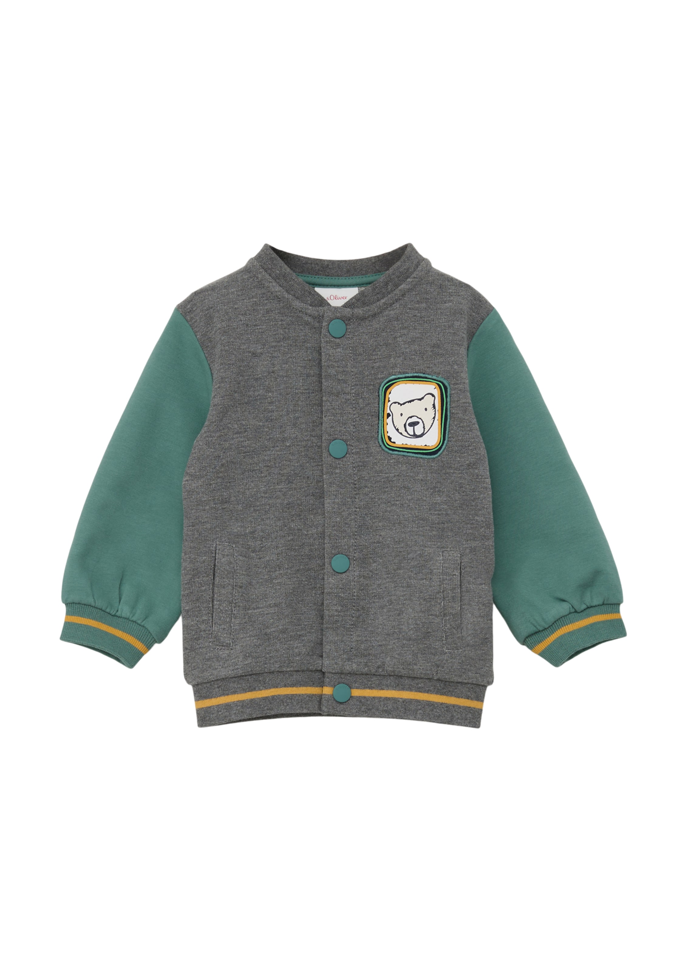 s.Oliver Sweatvest in Grijs: voorkant