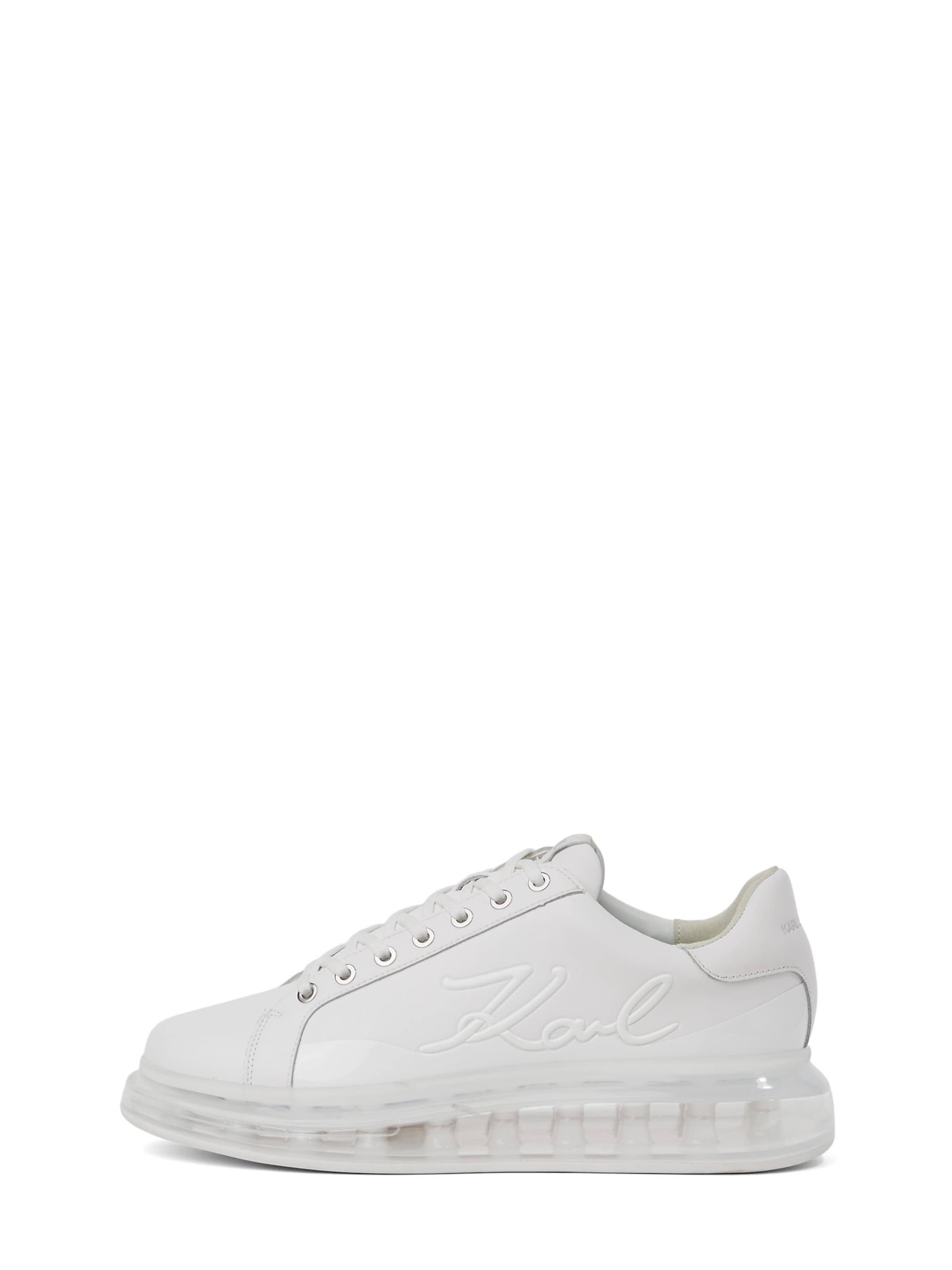 Sneaker low de la Karl Lagerfeld pe alb: față