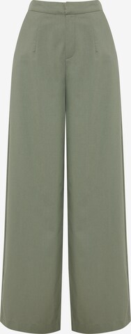 Tussah tavaline Püksid 'JULIE', värv roheline: eest vaates