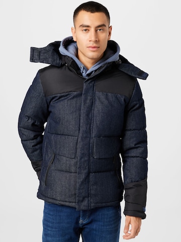 JACK & JONES Winter Jacket 'PACE' in Blue: front