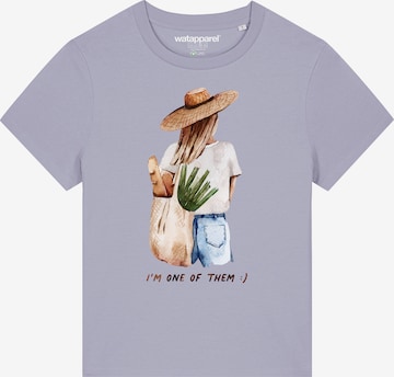T-shirt Watapparel en violet : devant
