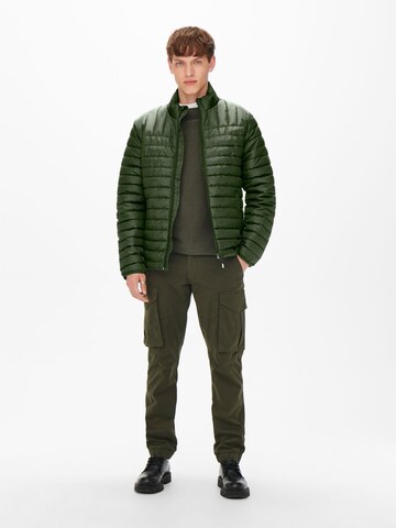 Veste mi-saison Only & Sons en vert