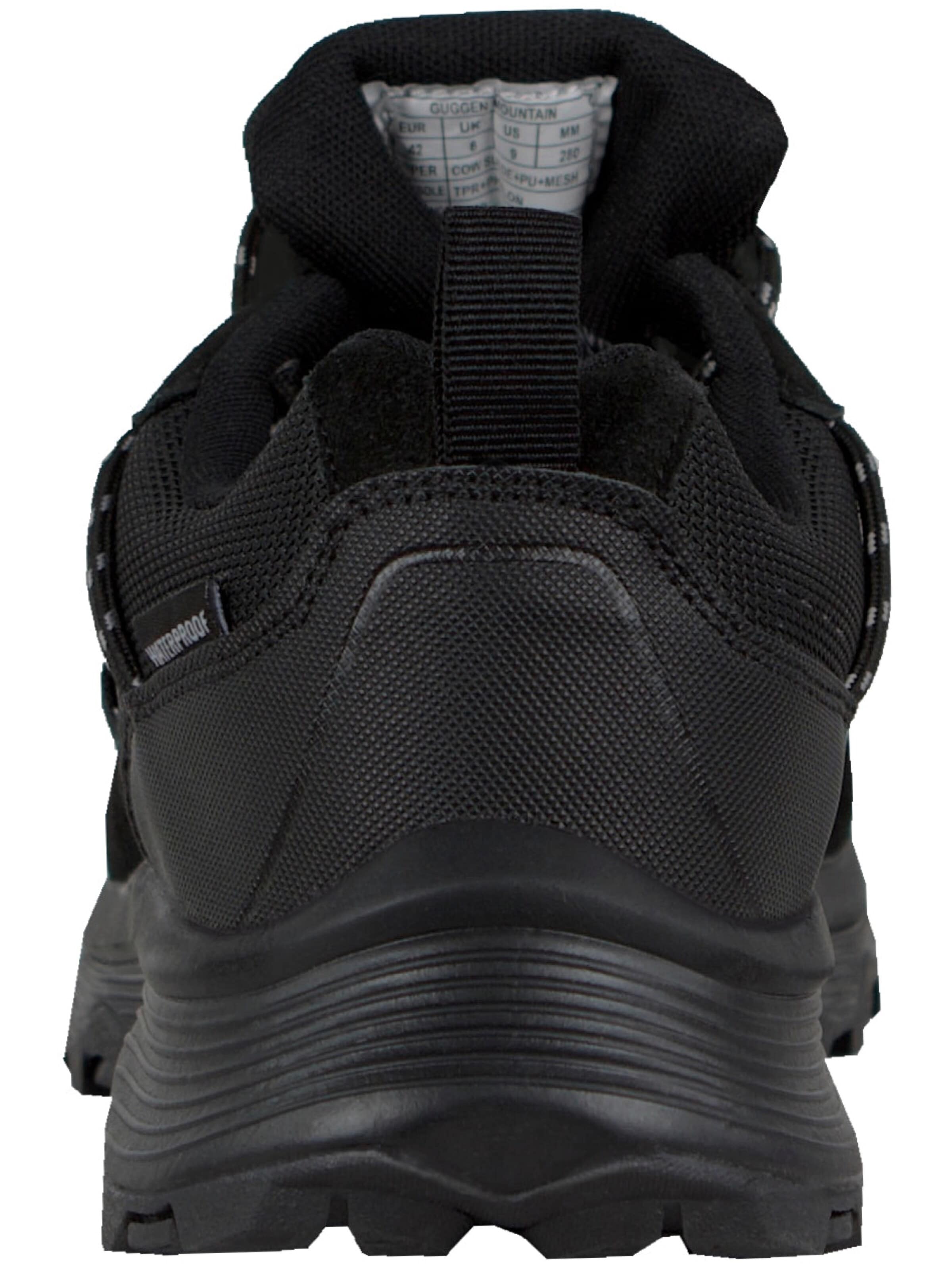 Guggen Mountain Athletic lace-up shoe 'Wandern Trekkingschuhe T029 Wanderschuhe' in Black