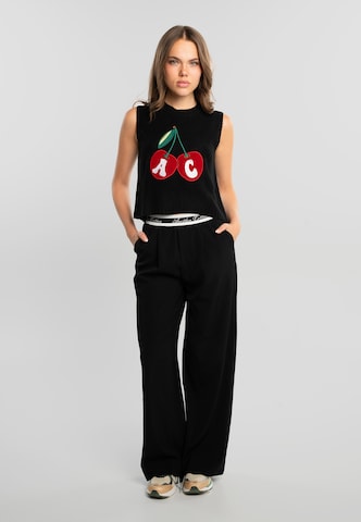 Loosefit Pantalon Another Cotton Lab en noir