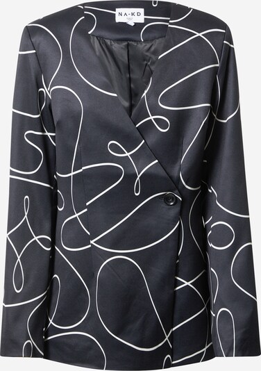 NA-KD Blazer em preto / branco, Vista do produto