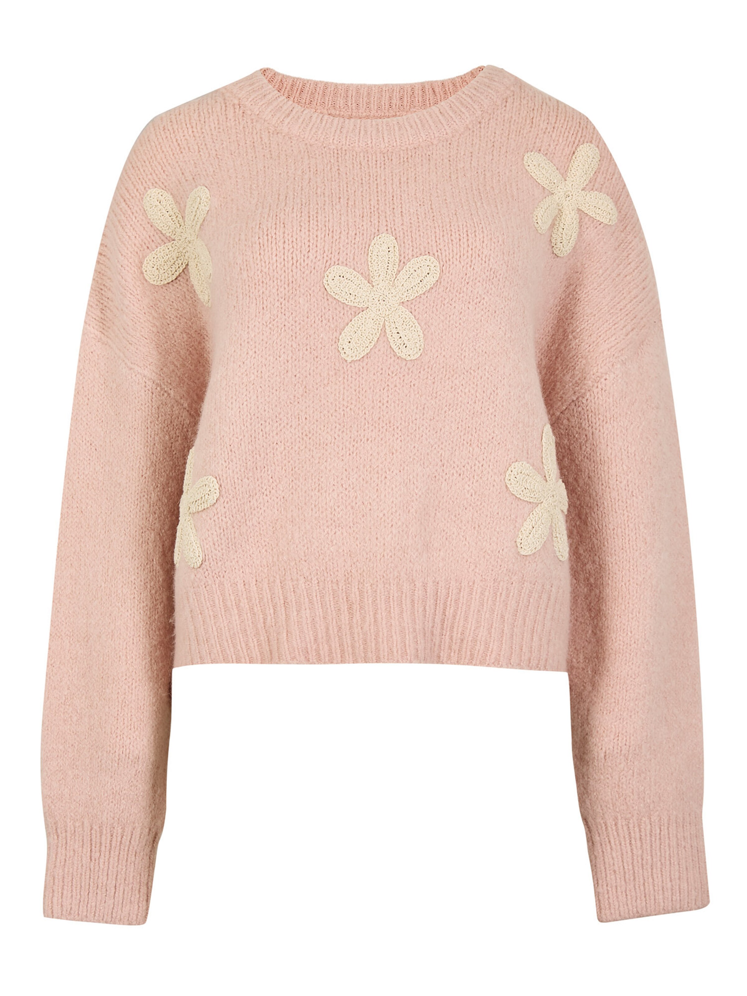 Pullover 'Daisies' di Apricot in rosa: frontale