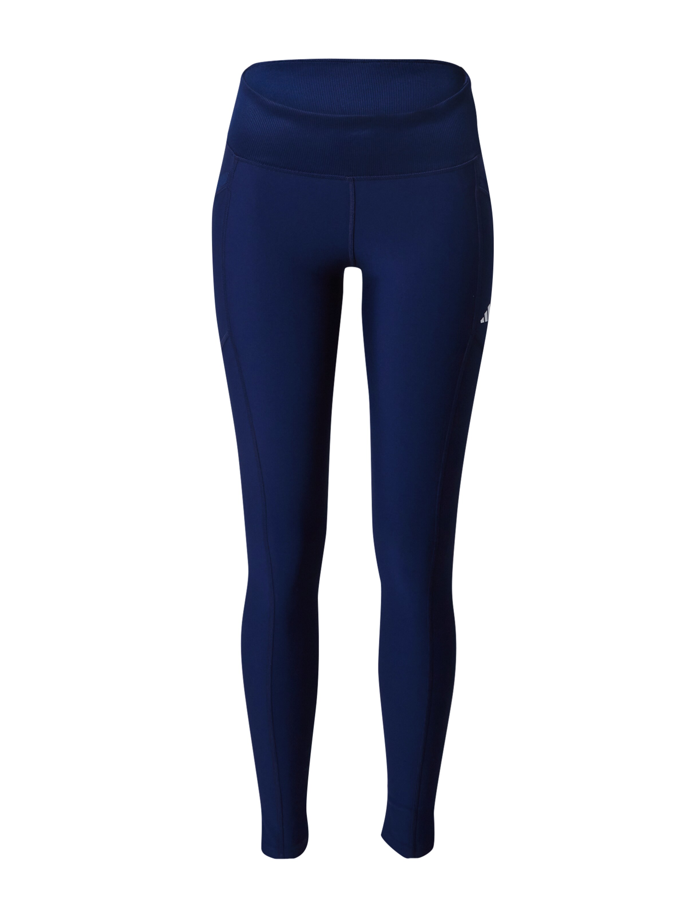 ADIDAS GOLF Skinny Workout Pants in Blue: front