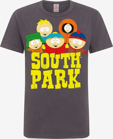 LOGOSHIRT Shirt 'South Park - Fünf Freunde' in Grey: front