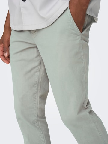 Slimfit Pantaloni chino 'Pete' di Only & Sons in grigio