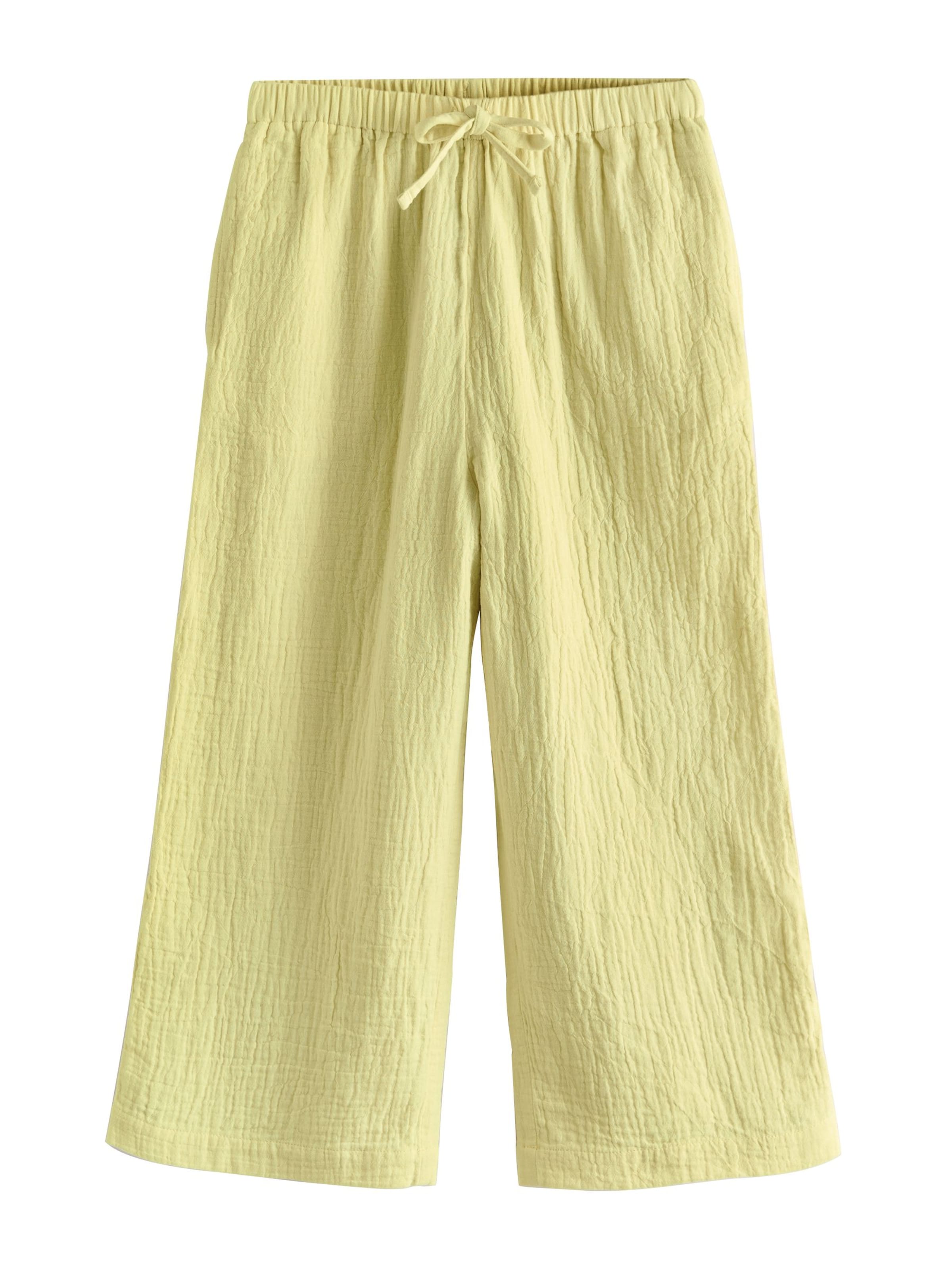 Next Wide Leg Housut värissä keltainen: etupuoli