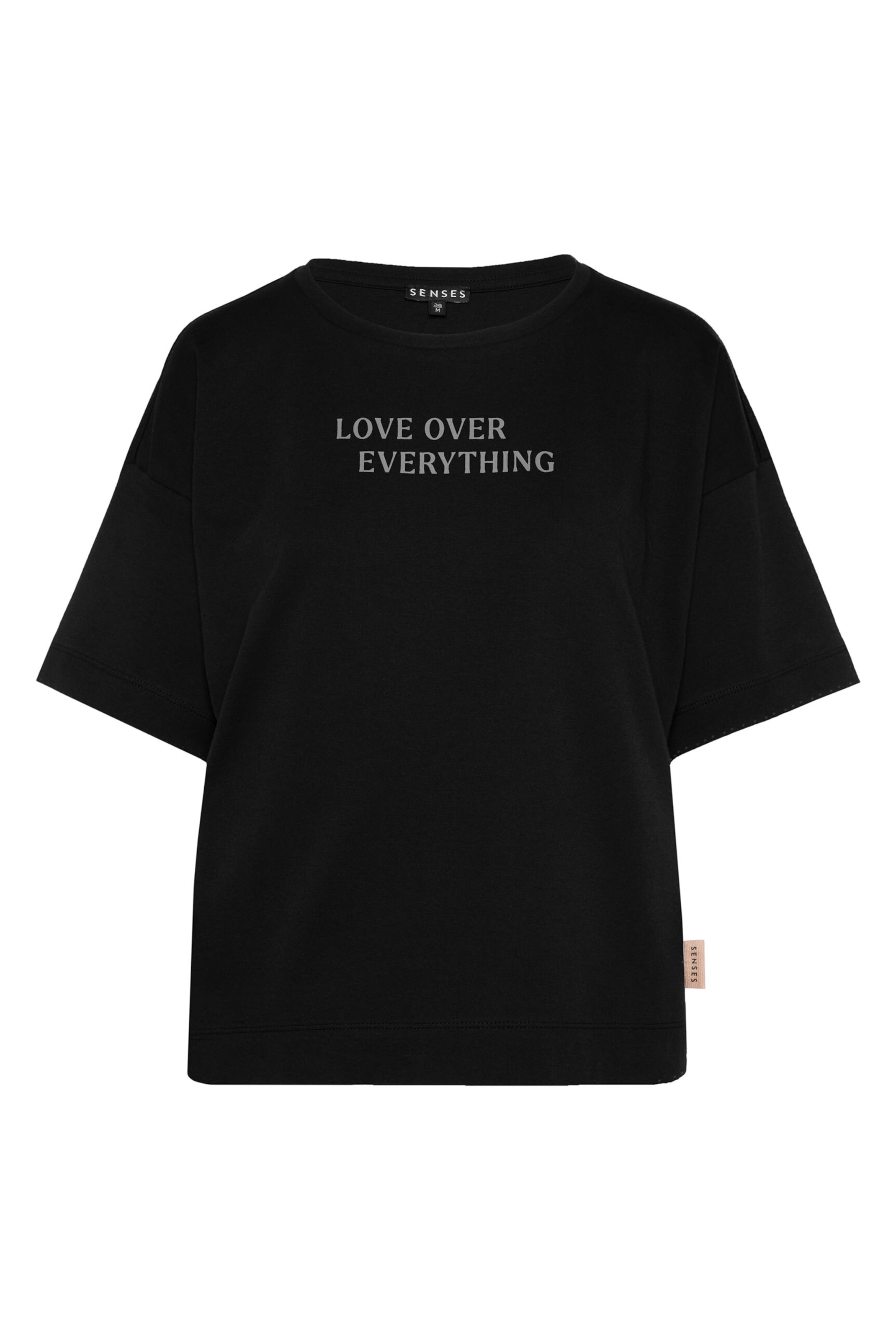 SENSES.THE LABEL Oversized Shirt in Black: front