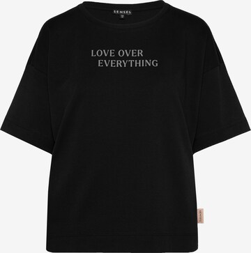 SENSES.THE LABEL Oversized Shirt in Black: front