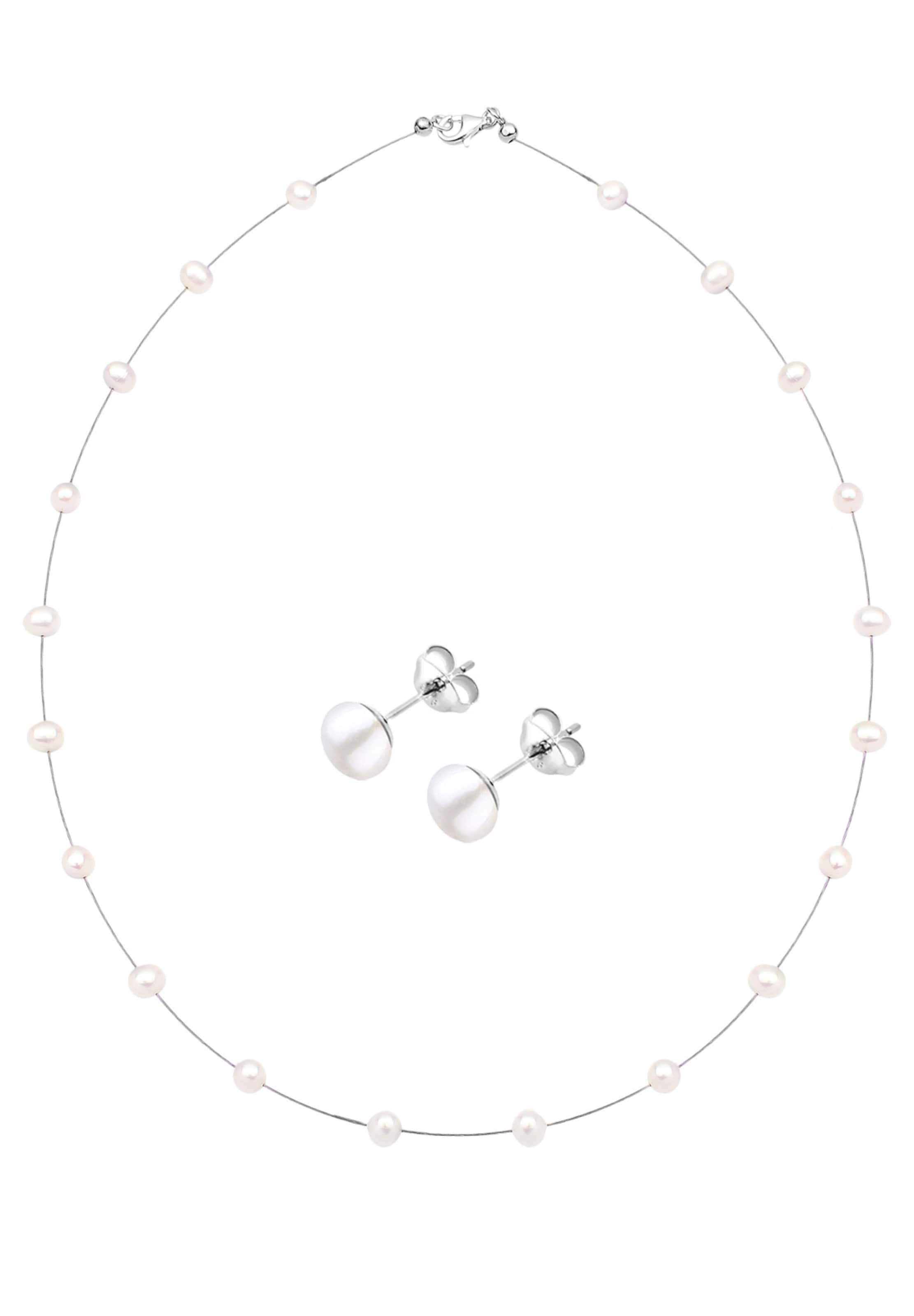 ELLI Sieraden set in Wit: voorkant