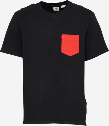 LEVI'S ® T-shirt 'Relaxed Fit Pocket Tee' i svart: framsida