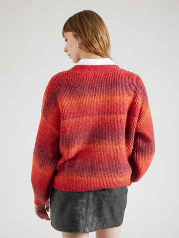 Esqualo Knit Cardigan in Red