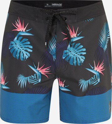 Boardshorts 'MIRAGE RETRO EQUATOR' RIP CURL en noir : devant