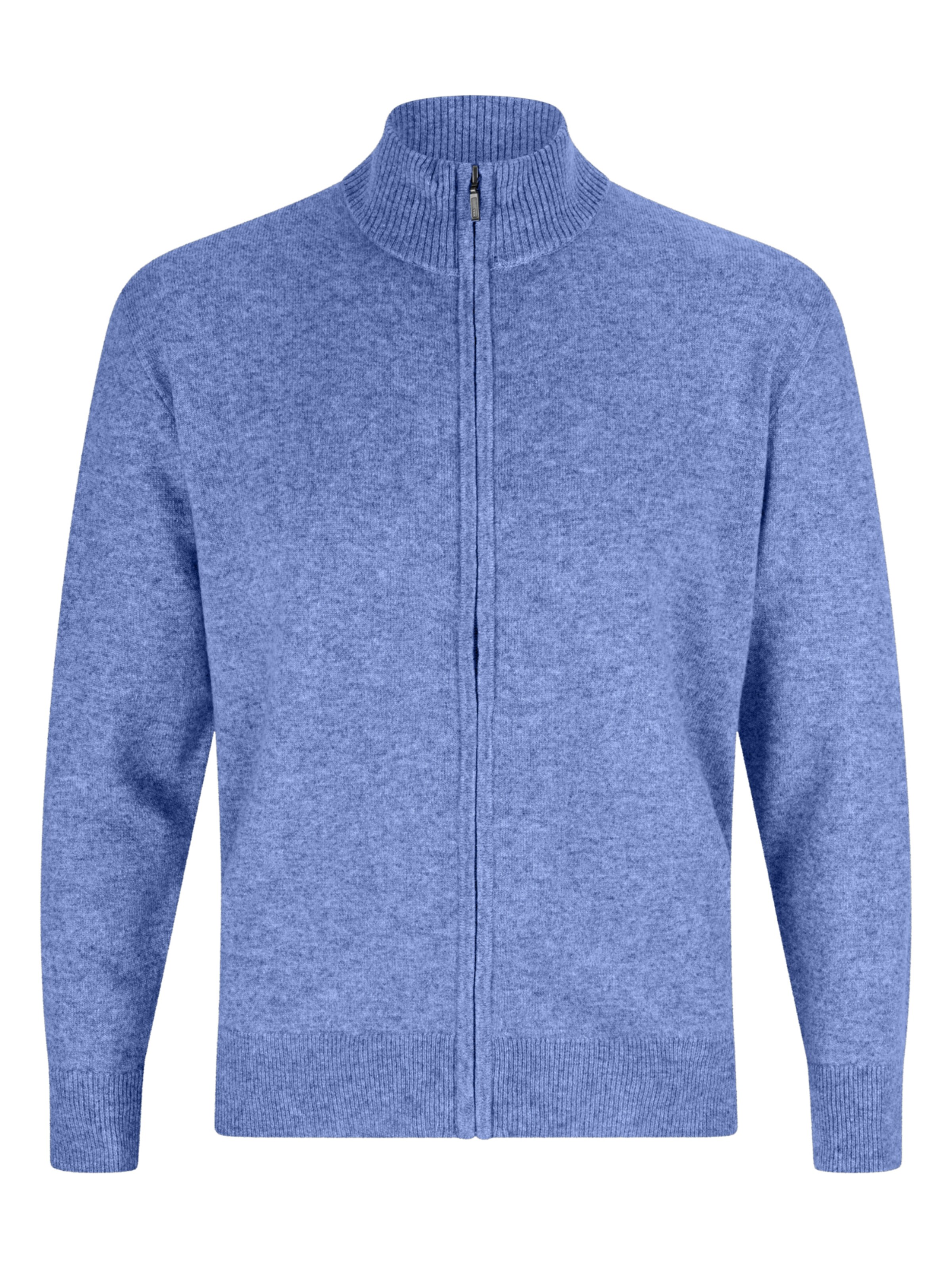 CASH-MERE.CH Knit cardigan in Blue: front