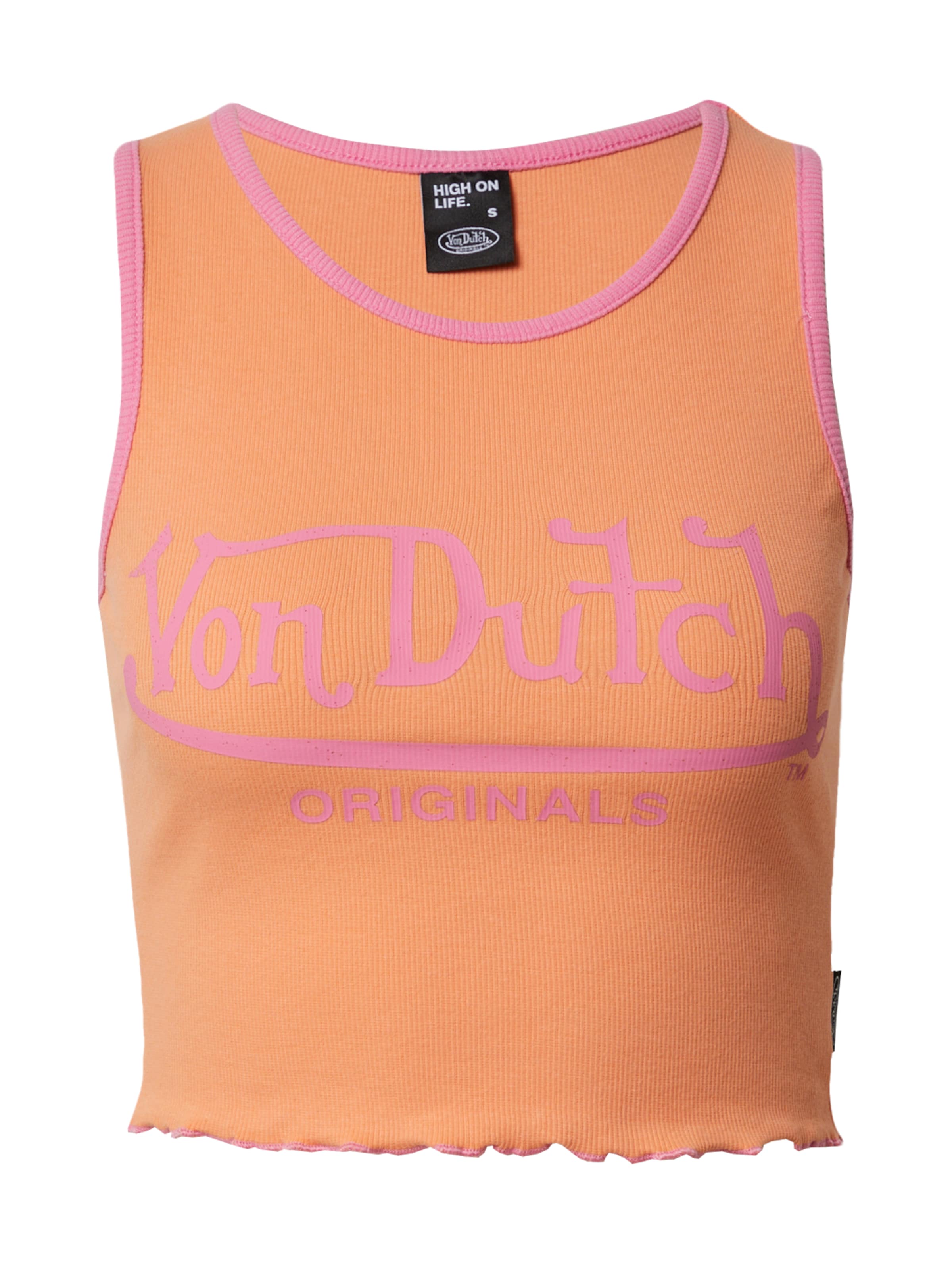 Von Dutch Originals Top 'Ashley' in Oranje: voorkant