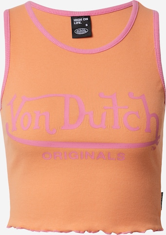 Top 'ASHLEY' di Von Dutch Originals in arancione: frontale